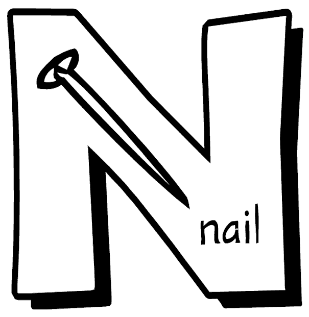 Letter N Coloring Page