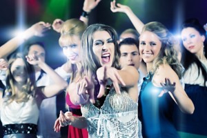 Prom group dancing