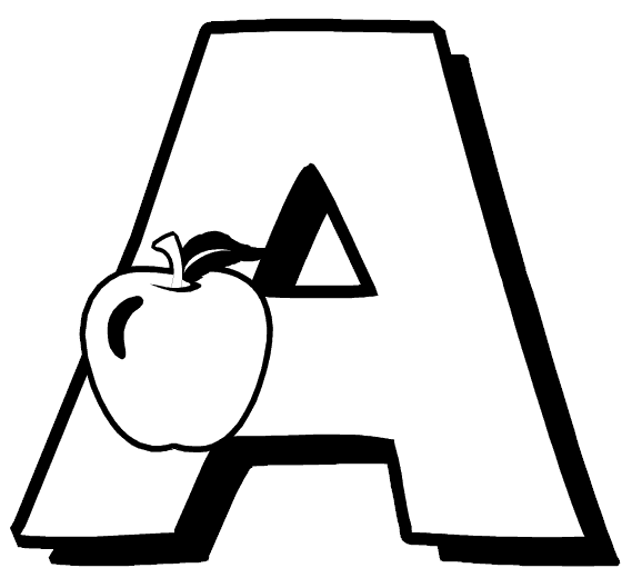 Letter A Coloring Page